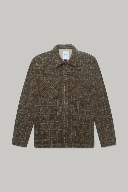 Bart Frame Overshirt - Mocha / Ecru