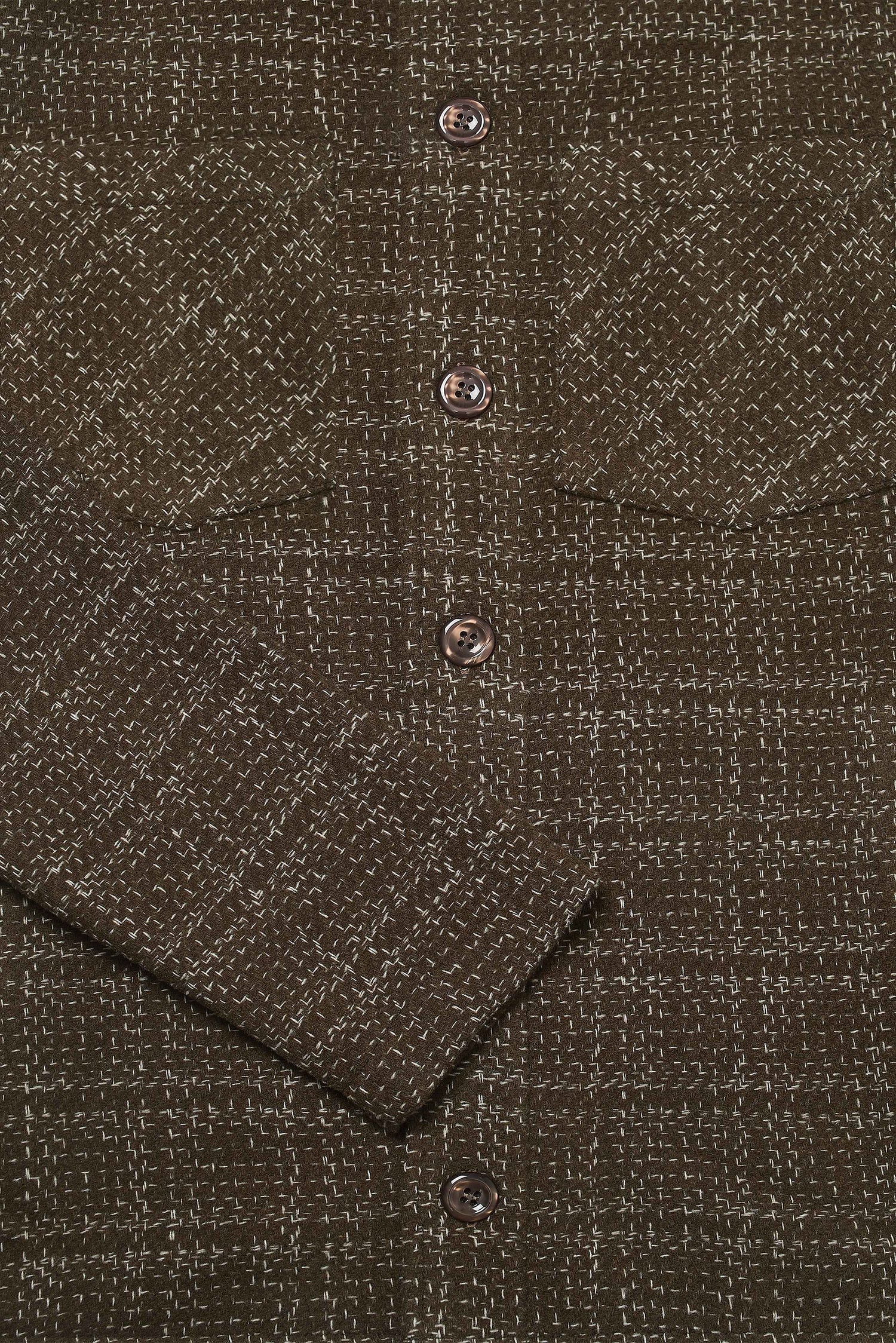 Bart Frame Overshirt - Mocha / Ecru