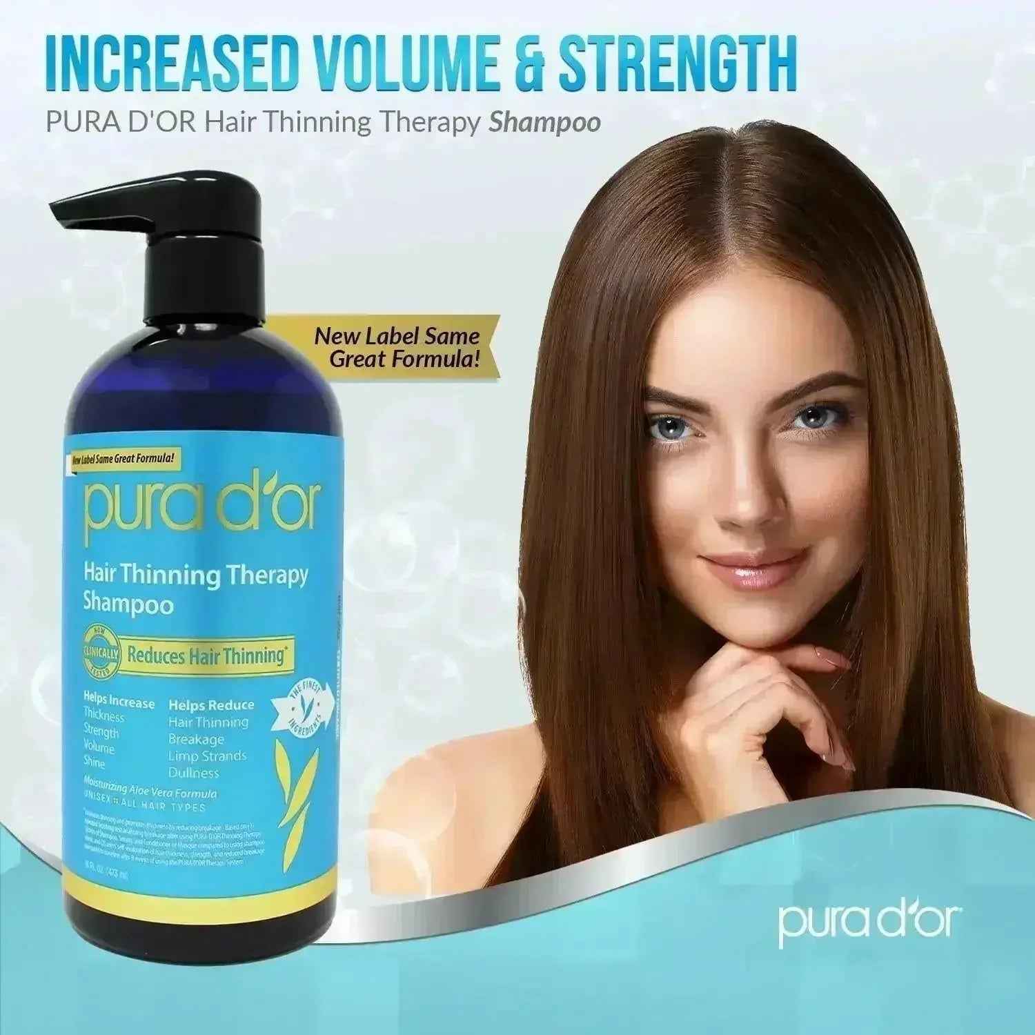 PURA D’OR Biotin Shampoo – Daily Use for Thicker-Looking Hair &amp; Healthy Scalp (473ml)