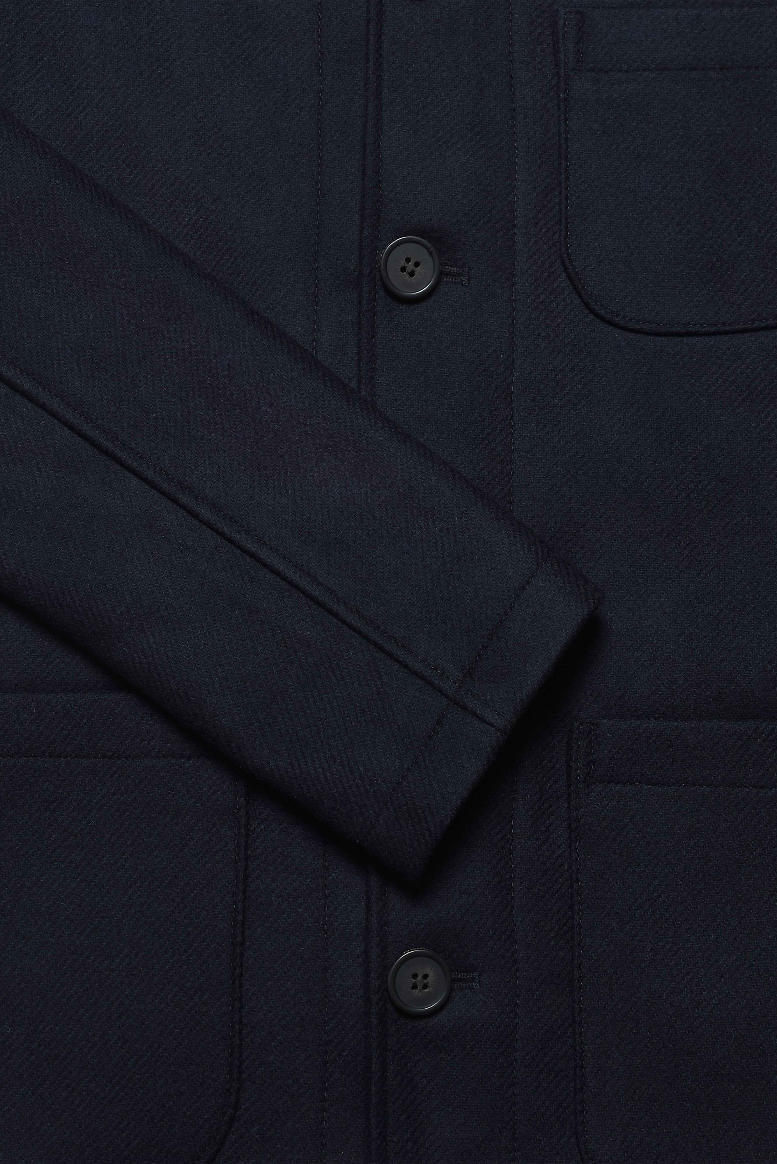 Chiltern Shacket Sleeve Lining - Birbo Twill Navy
