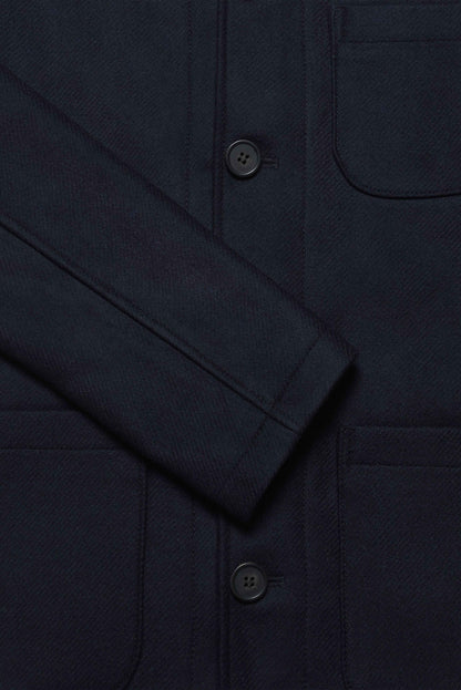 Chiltern Shacket Sleeve Lining - Birbo Twill Navy