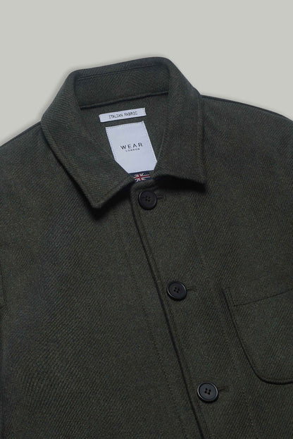 Chiltern Shacket Sleeve Lining - Birbo Twill Olive