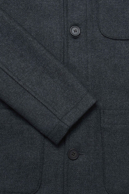 Chiltern Shacket Sleeve Lining - Birbo Twill Grey