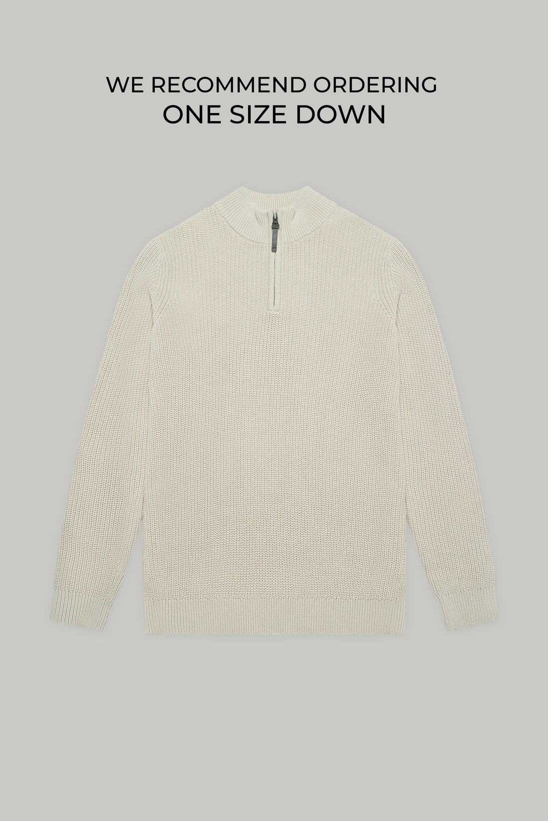 J Hailey Quarter Zip Knit -  Putty