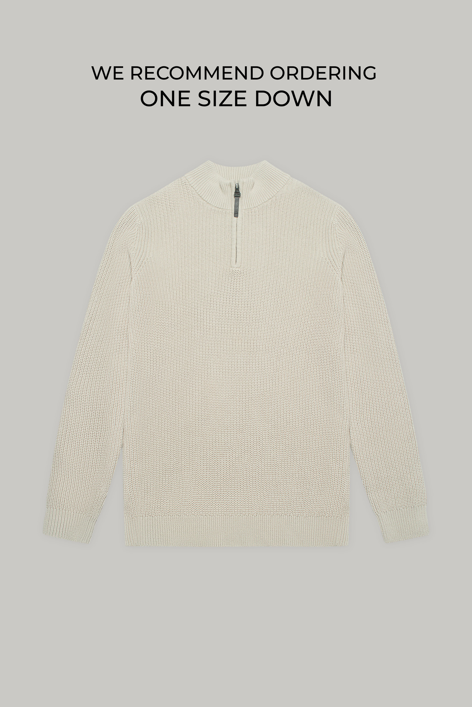 J Hailey Quarter Zip Knit -  Putty