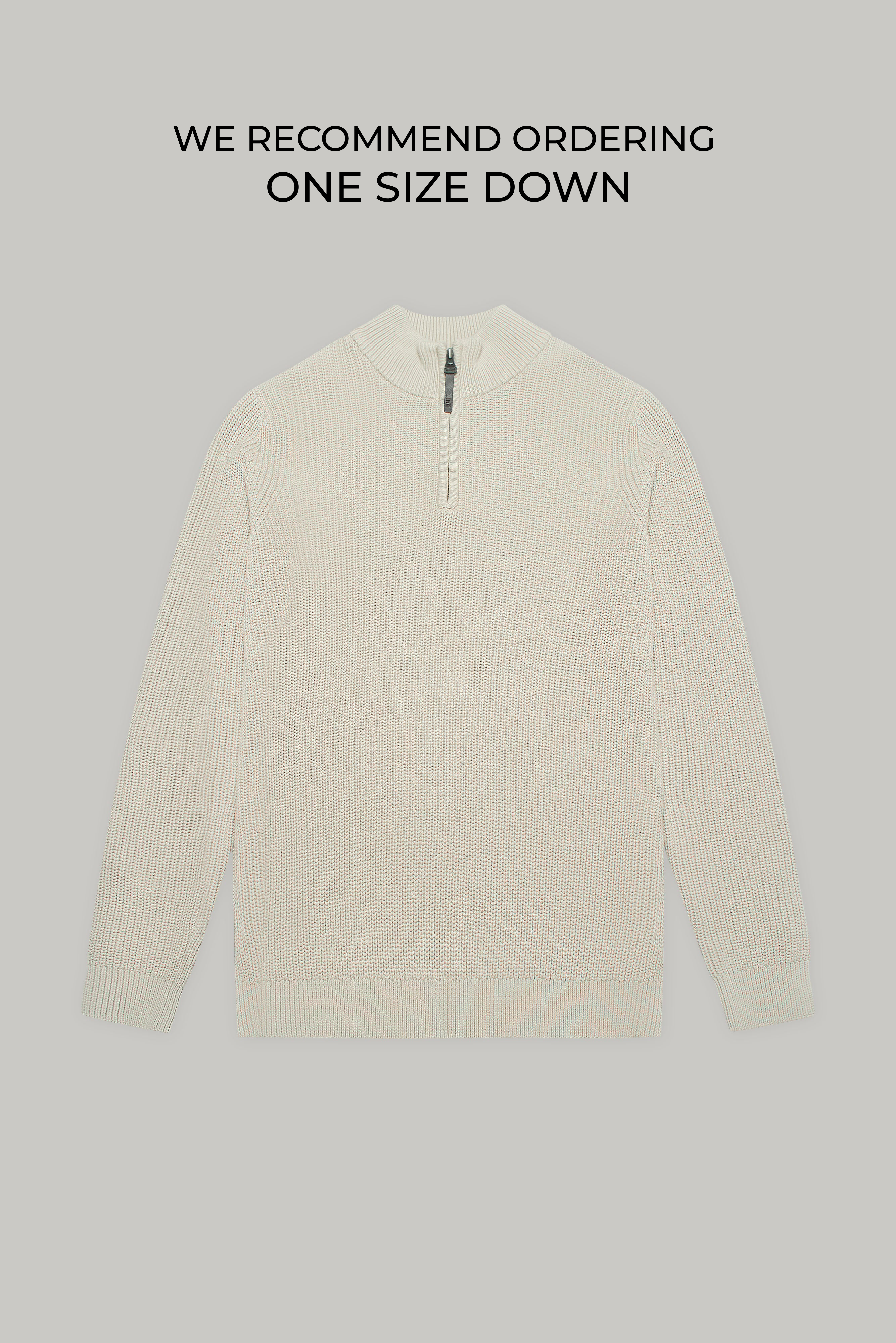 J Hailey Quarter Zip Knit -  Putty