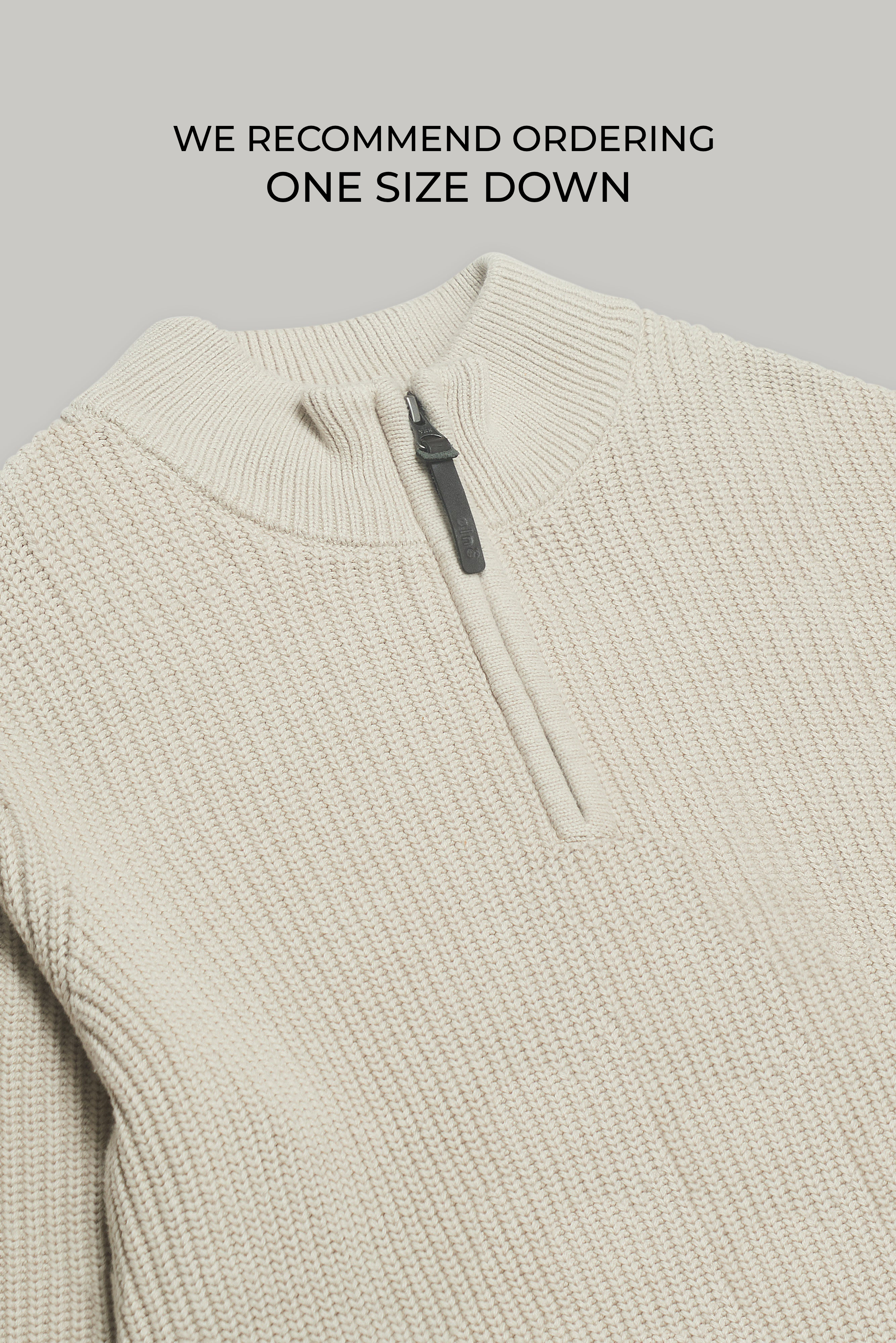 J Hailey Quarter Zip Knit -  Putty