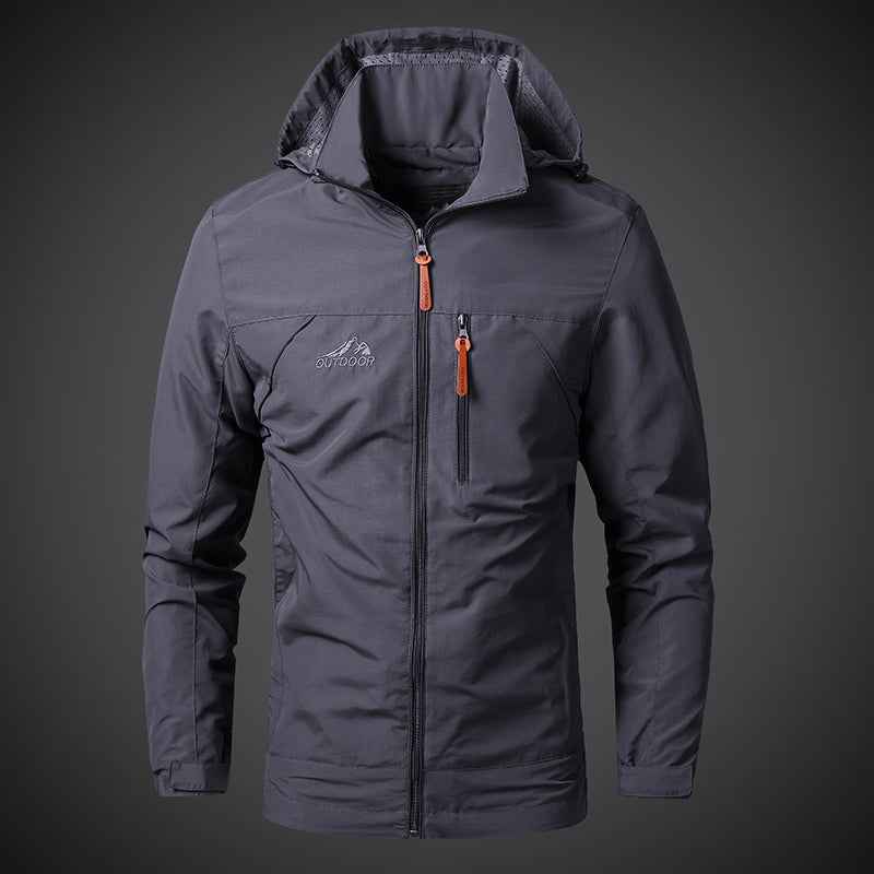 Men’s Waterproof Windbreaker Jacket with Hood – Outdoor &amp; Casual Smart