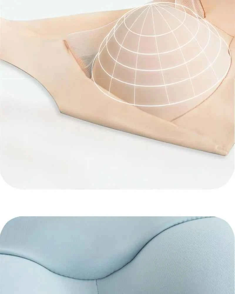 Women Sexy Bra Full Cup Brassiere Female U Back Underwear Lace Splicing Pespective Bralette V Neck Intimates Lingerie Large Size