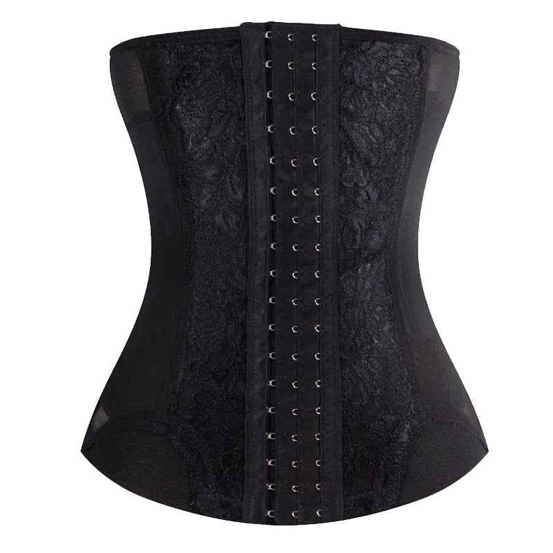 Mesh Embroidered Corset Body Shaper faja Waist Trainer Original Colombian Girdles For Women Belly Tightening Control Shapewear