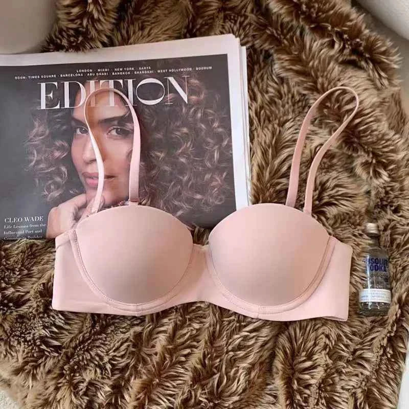 Seamless Push Up Bras For Women 1/2 Cup Underwear Padded Bra Comfort Invisible Brassiere Non-wire Fixed Cup Sexy Lingerie