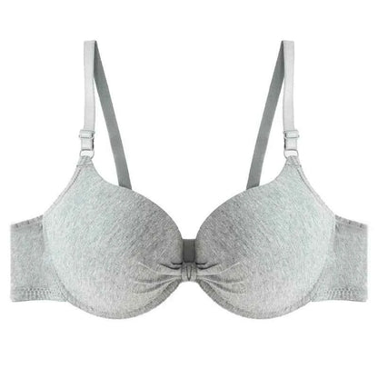 Bras Sexy Women Cotton Gathered Bra Deep V Underwire Ladied Brassiere Push Up Lingerie Solid Bras Backless Intimate Underwear