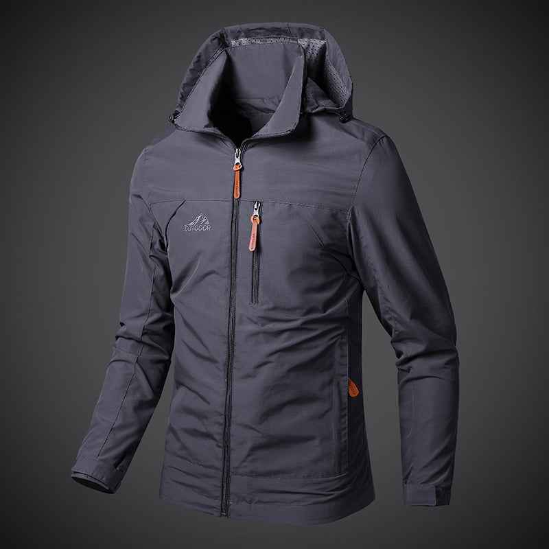 Men’s Waterproof Windbreaker Jacket with Hood – Outdoor &amp; Casual Smart
