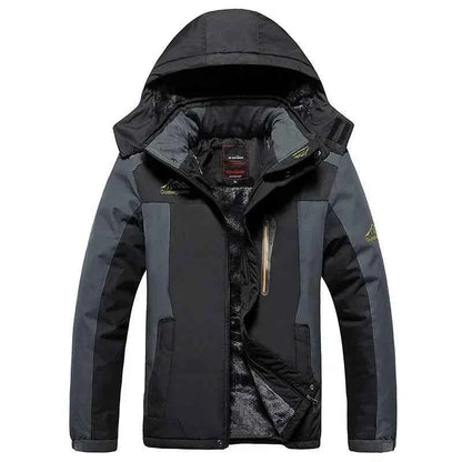 Men’s Waterproof Fleece-Lined Winter Parka Jacket (M–8XL)