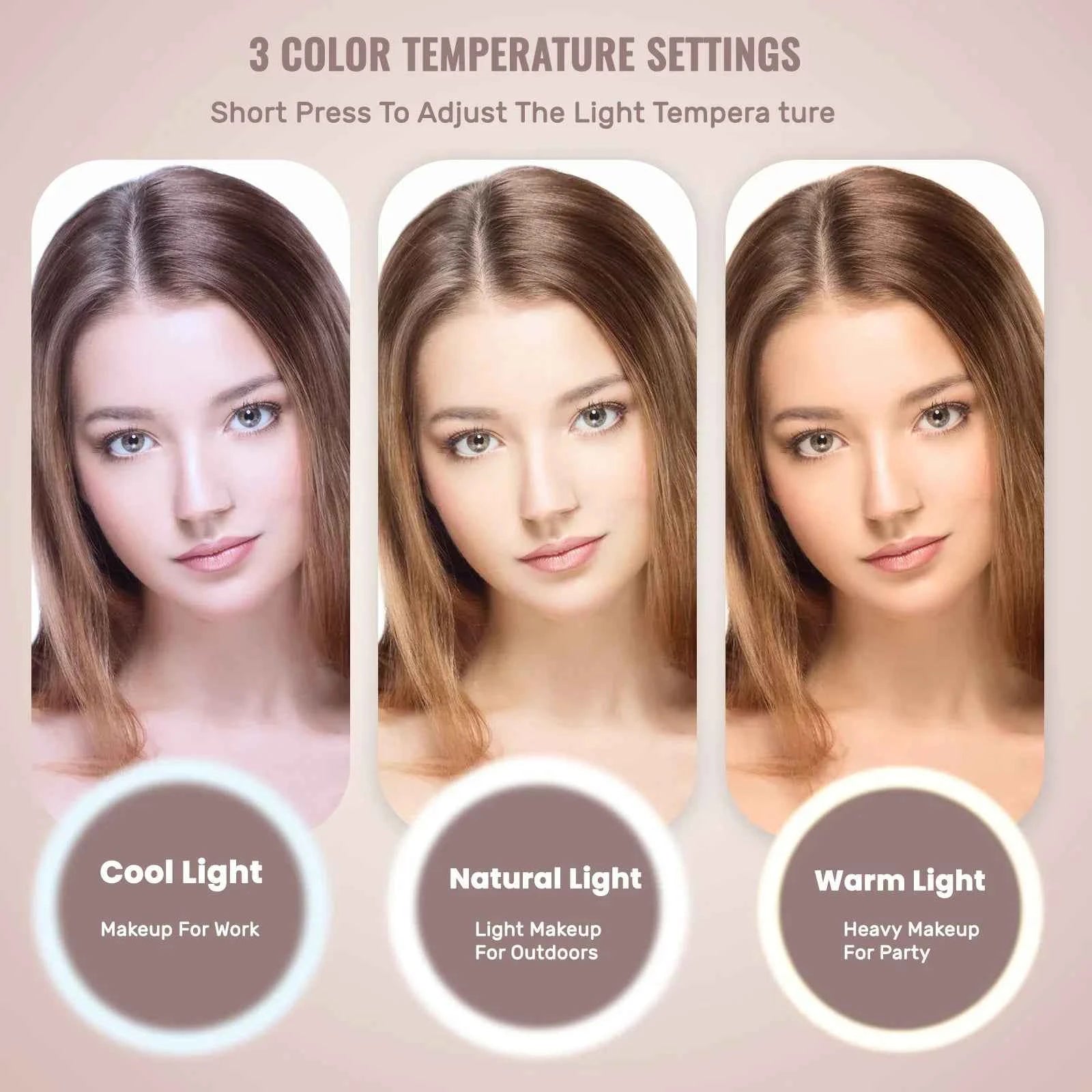 Travel Makeup Bag With LED Lighted Mirror, Makeup Train Case With Adjustable Dividers For Home,Gift,Vacation