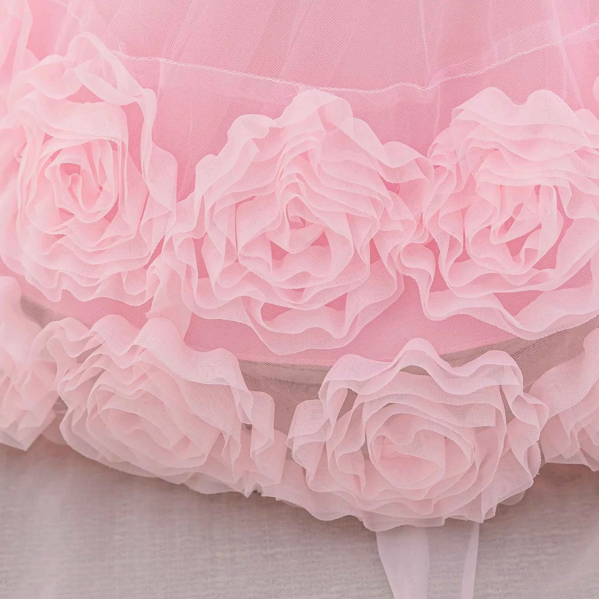 Girls 3D Flower Party Princess Dress for Baby Christmas Gown 1-10 Yrs Birthday Bow Tulle Bridemaid Dresses Wedding Kids Clothing