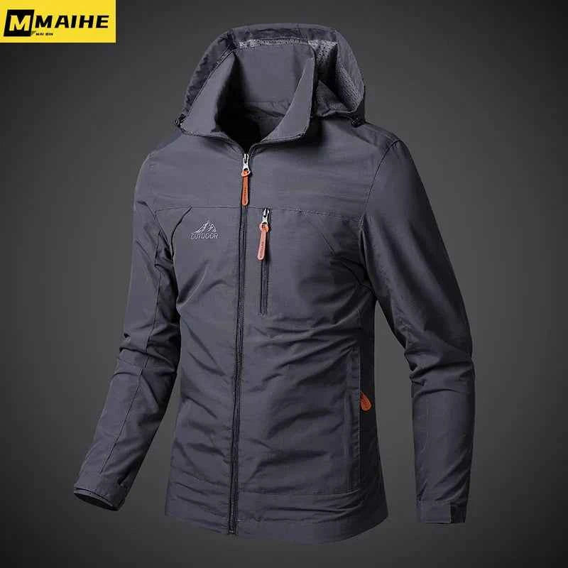 Men’s Waterproof Windbreaker Jacket with Hood – Outdoor &amp; Casual Smart
