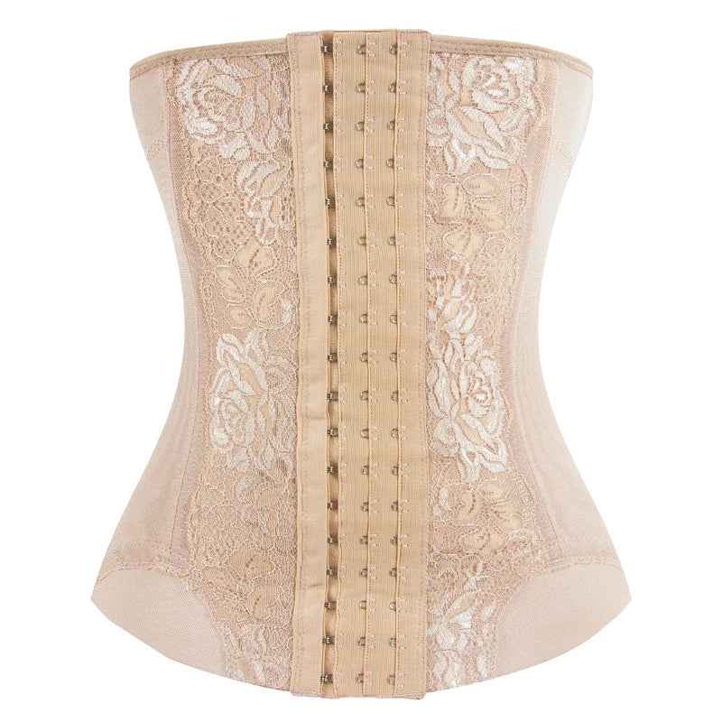Mesh Embroidered Corset Body Shaper faja Waist Trainer Original Colombian Girdles For Women Belly Tightening Control Shapewear