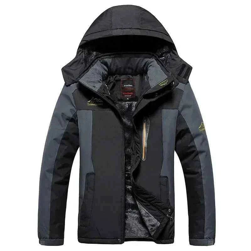 Men’s Waterproof Fleece-Lined Winter Parka Jacket (M–8XL)