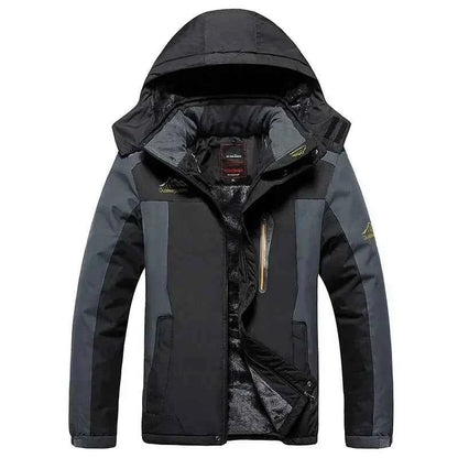 Men’s Waterproof Fleece-Lined Winter Parka Jacket (M–8XL)