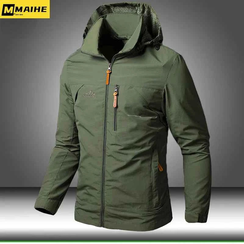 Men’s Waterproof Windbreaker Jacket with Hood – Outdoor &amp; Casual Smart
