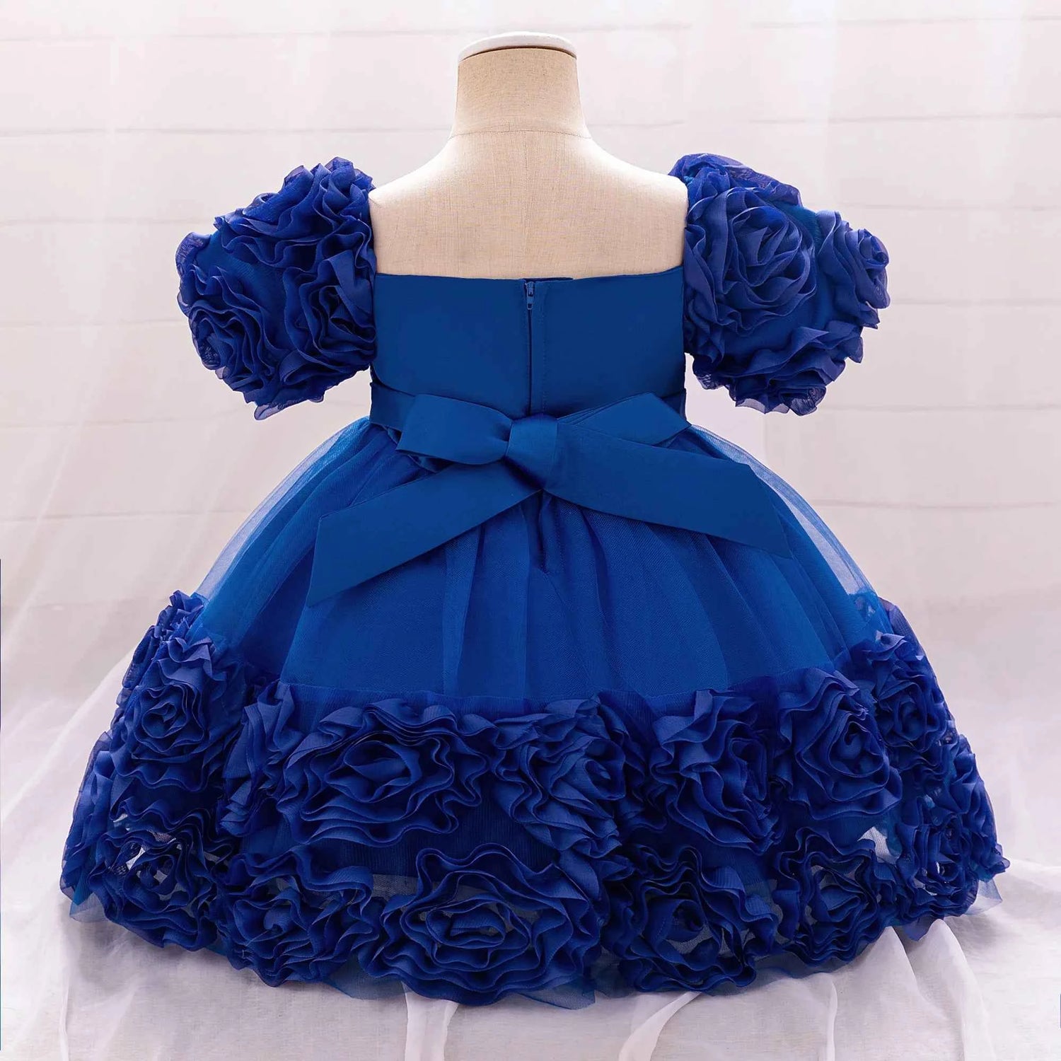 Girls 3D Flower Party Princess Dress for Baby Christmas Gown 1-10 Yrs Birthday Bow Tulle Bridemaid Dresses Wedding Kids Clothing