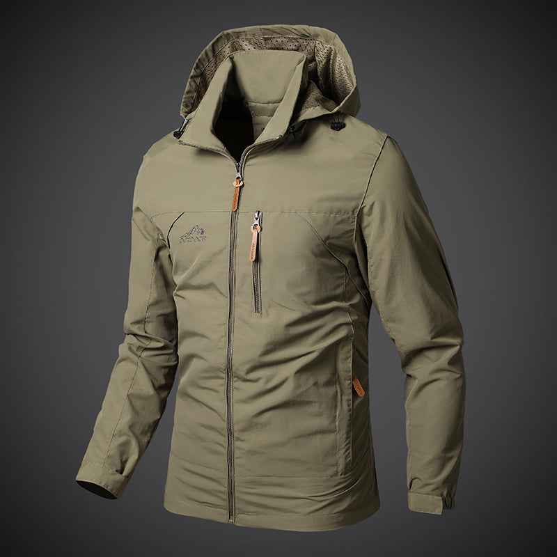 Men’s Waterproof Windbreaker Jacket with Hood – Outdoor &amp; Casual Smart