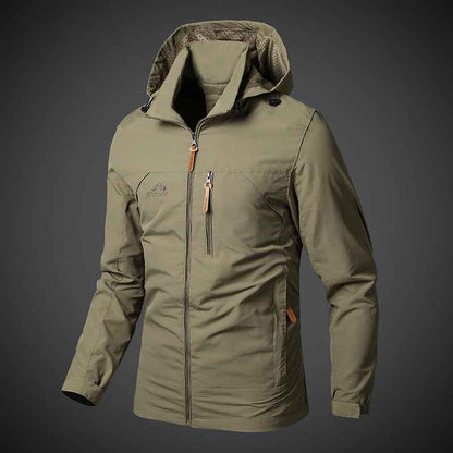 Men’s Waterproof Windbreaker Jacket with Hood – Outdoor &amp; Casual Smart