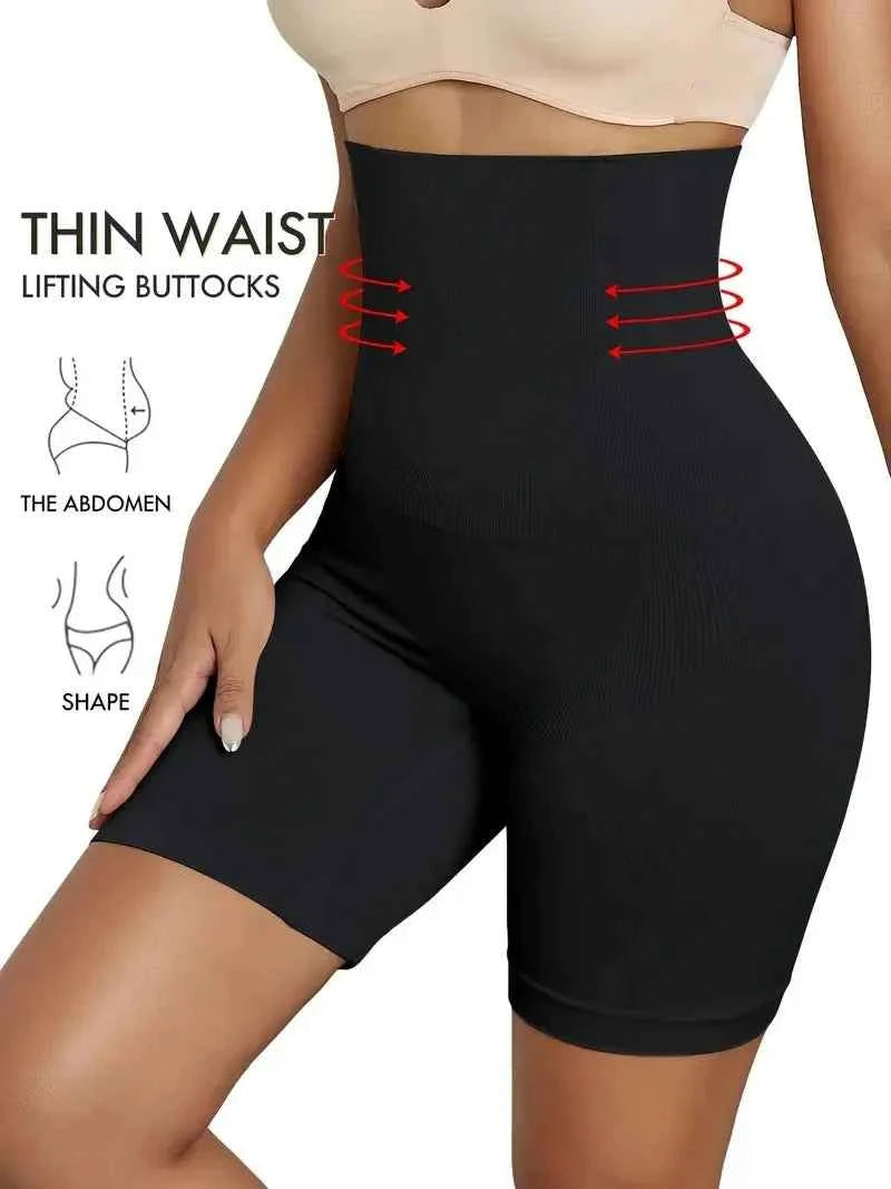 High Waist Shaping Boyshort Panties, Tummy Control Butt Lifting Slim Shorts, Women&