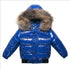 Kids Winter Down Jacket For Real Fur Waterproof Shiny Thick Warm Jackets
