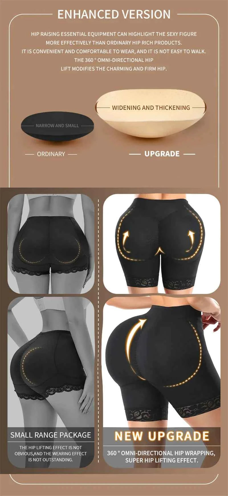Butt Lifter Shapewear Shorts Women Fake Booty Hip Enhancer Body Shaper Waist Trainer Belly Control Panties Body Shapewear Fajas