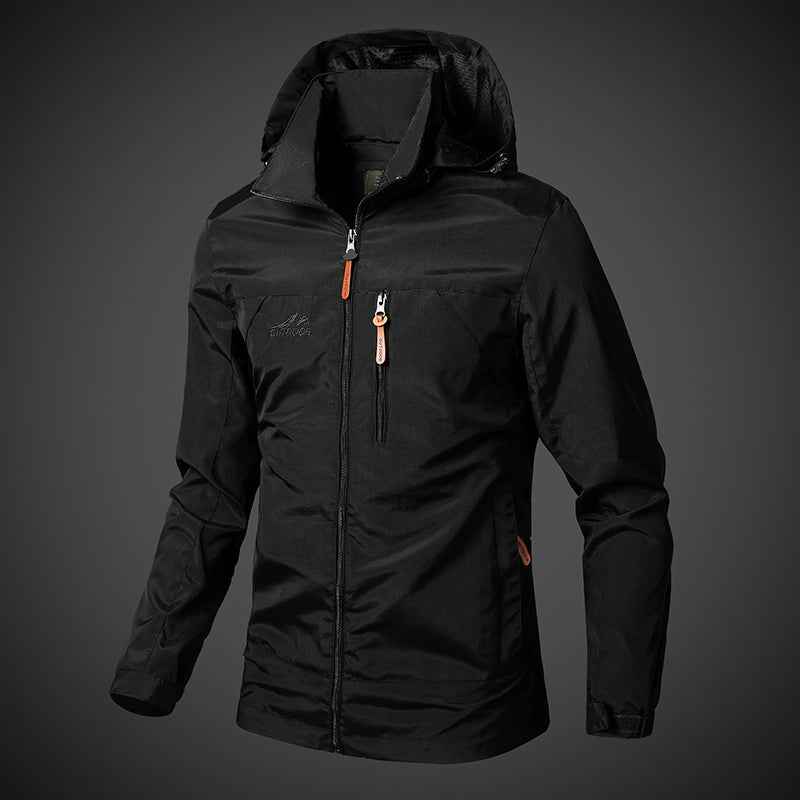 Men’s Waterproof Windbreaker Jacket with Hood – Outdoor &amp; Casual Smart