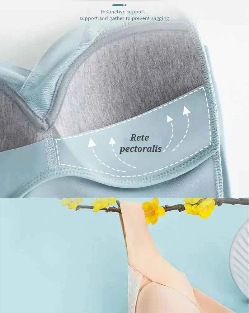 Women Sexy Bra Full Cup Brassiere Female U Back Underwear Lace Splicing Pespective Bralette V Neck Intimates Lingerie Large Size