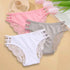 3PC/Set Women Sexy Lace Panties Low Rise Hollow Out Briefs Floral Transparent Underwear for Feamale Elastic Straps Soft Lingerie