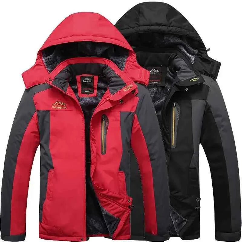 Men’s Waterproof Fleece-Lined Winter Parka Jacket (M–8XL)