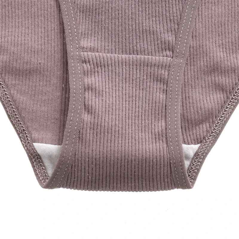 FINETOO 4Pcs Cotton Striped Underwear Women&