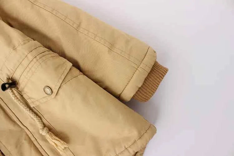 Winter Kids Clothes Plus Velvet Thicken Warm Jacket for Girls Casual Zipper Boys Outerwear Solid Versatile Children&