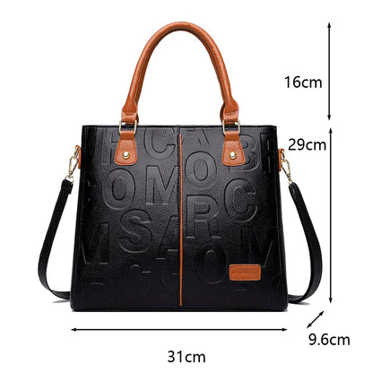PU Leather Casual Crossbody Bags for Women Ladies Luxury Designer Tote Handbag Female Large Capacity Travel Shoulder Bag Sac