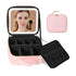 Travel Makeup Bag With LED Lighted Mirror, Makeup Train Case With Adjustable Dividers For Home,Gift,Vacation