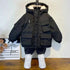 New Winter Down Cotton Jacket Boys Black Hooded Coat Children Outerwear Clothing Teenage 3-8Y Kids Parka Padded Snowsuit