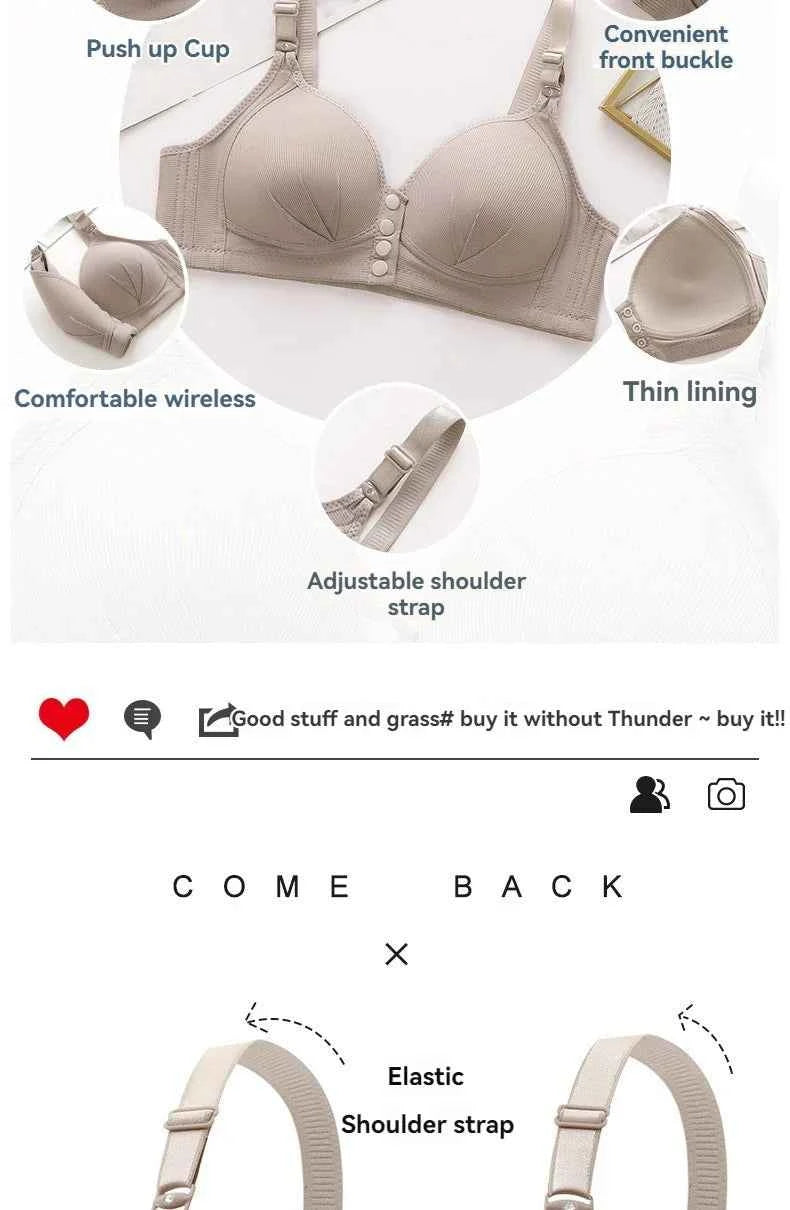 New Large Size Front Buckle Sexy Push up WOMEN&