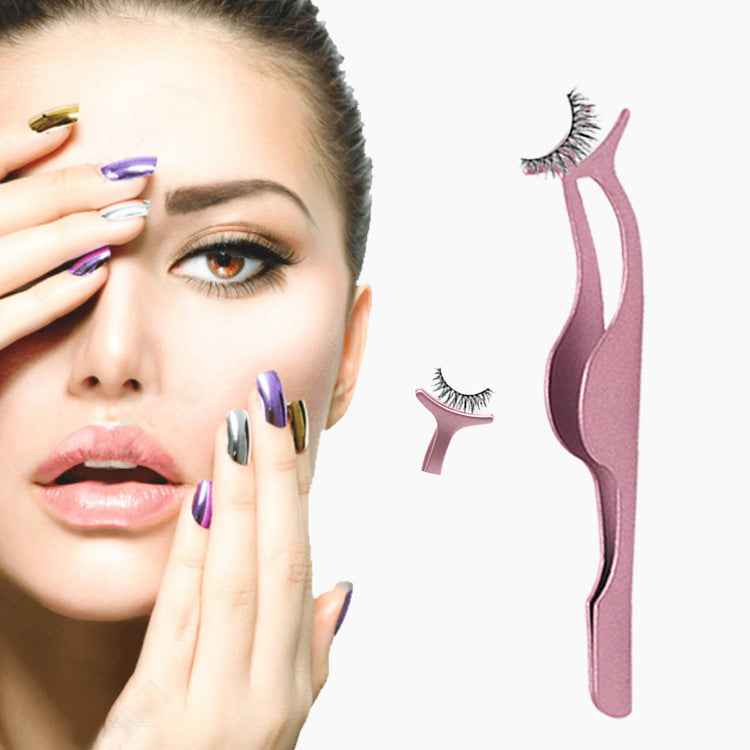 False Eyelash Tweezers Fake Eye Lash Applicator Eyelash Extension Curler Nipper Auxiliary Clip Clamp Makeup Forceps Tools supply