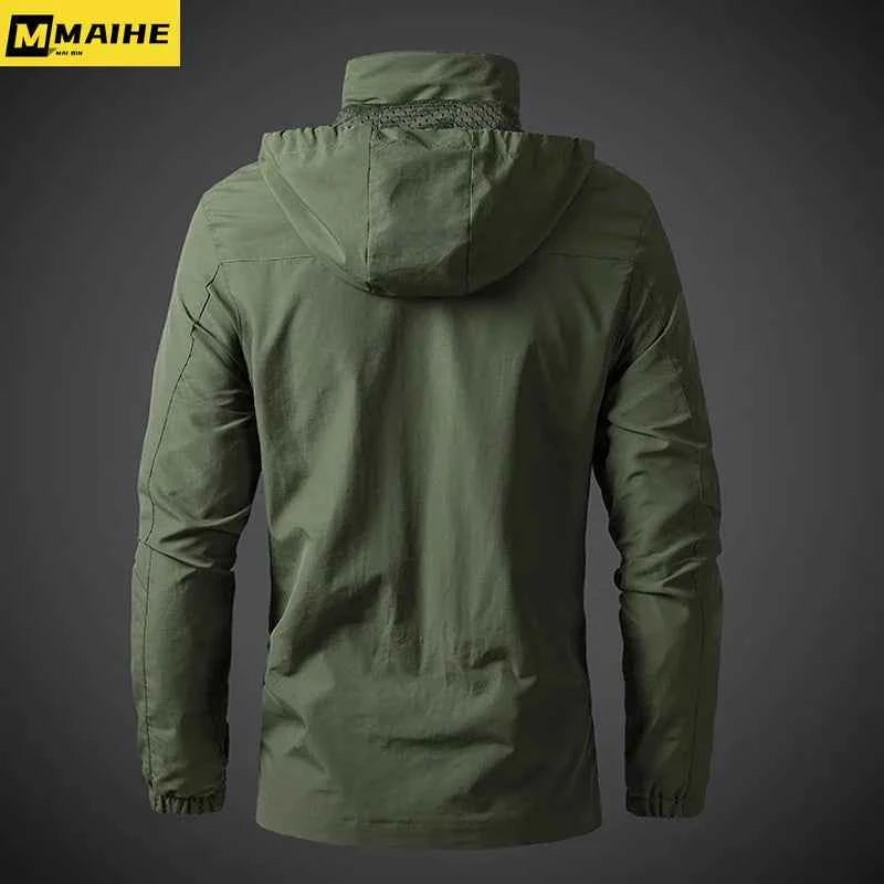 Men’s Waterproof Windbreaker Jacket with Hood – Outdoor &amp; Casual Smart