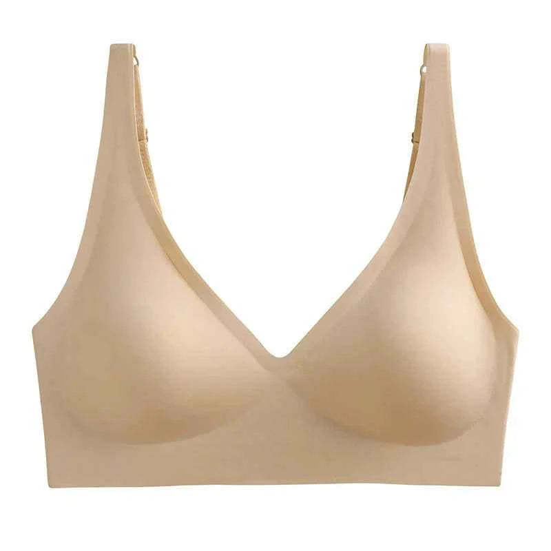 Sexy Seamless Bras For Women Wire Free Push Up Brassiere V Neck Bralette Women&