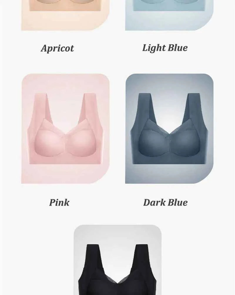 Women Sexy Bra Full Cup Brassiere Female U Back Underwear Lace Splicing Pespective Bralette V Neck Intimates Lingerie Large Size