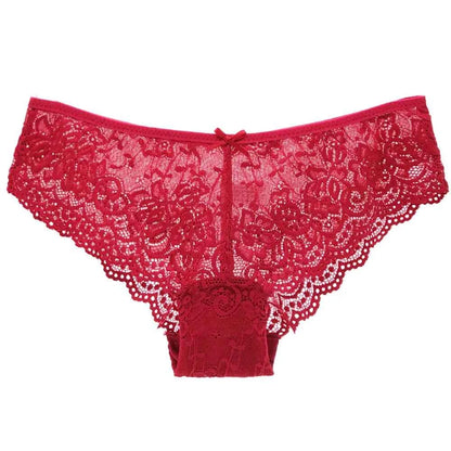 Women Briefs Sexy Full Lace Panties Hollow Out Low-waist Female Shorts Soft Solid Color Breathable Underwear Fast Ship 3pcs/lots