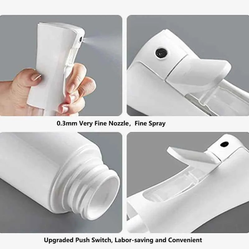 200ml/300ml/500ml High Pressure Continuous Spray Bottle Hair Care Makeup Water Replenishing Spray Bottle Press Mist Spray Bottle