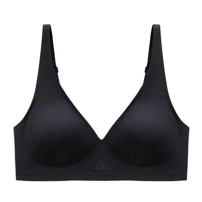 Seamless Bras For Women Wireless Bra Push Up Deep V Glossy Underwear Female Bralette Invisible Padded Brasiere Sexy Lingerie