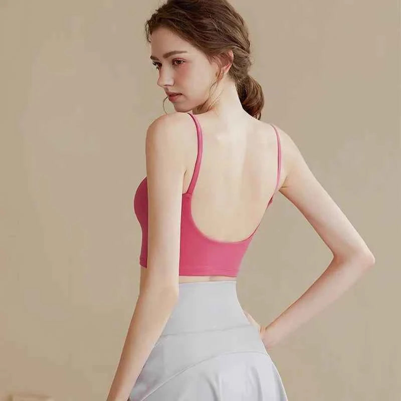 Breathable Sports Bra for Women, Fitness Top, Push Up Sport Bra, Fixed Pad, Yoga Underwear, Sport Tops  Running Vest, Gym Wear