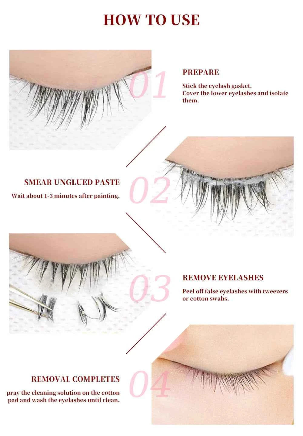 GTGDHNY Eyelash Glue Remover Quick Unloading Adhesive Professional Cream Remover for Eyeslashes De Pestaña Makeup Tools